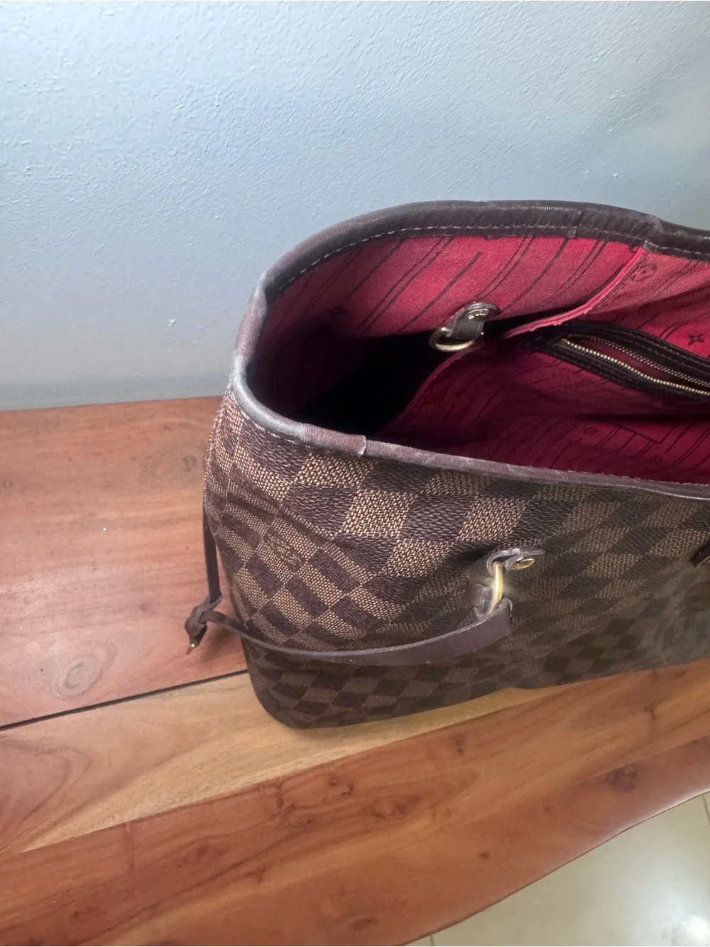 Louis Vuitton Neverfull GM Damier Ebene Coated Canvas